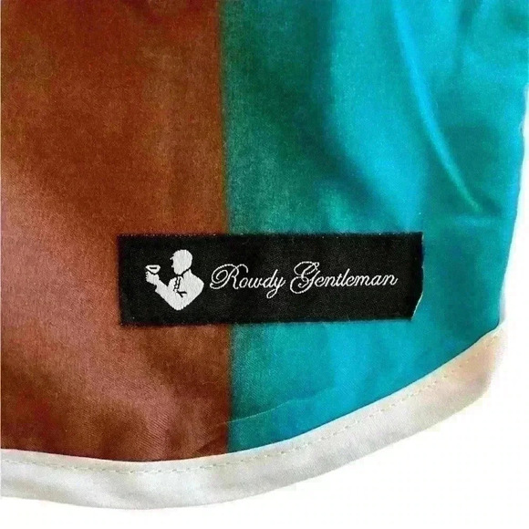 Rowdy Gentleman Block Parties Swim Trunks in Blue, NWT, Size Large - Picture 6 of 12